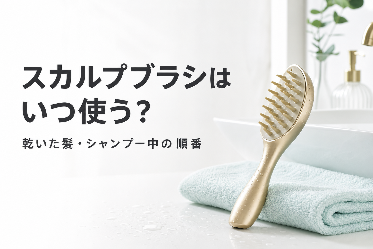 スカルプブラシはいつ使う？乾いた髪・シャンプー中の使い方と順番